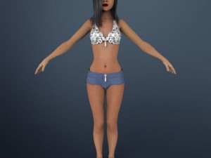 sexy girl shuzi 3D Model