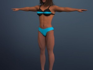 muscular woman 3D Models