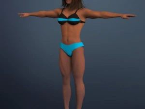 muscular woman 3D Model