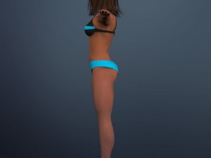 muscular woman 3D Model