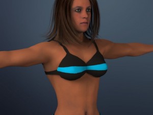 muscular woman 3D Model