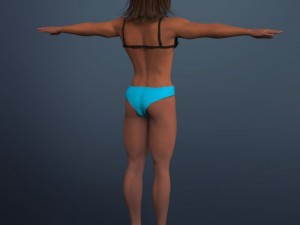 muscular woman 3D Model