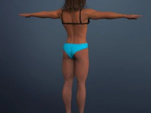 muscular woman 3D Model