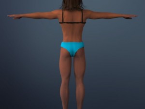 muscular woman 3D Model