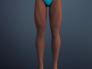 muscular woman 3D Model