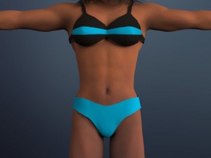 muscular woman 3D Model