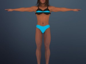 muscular woman 3D Model