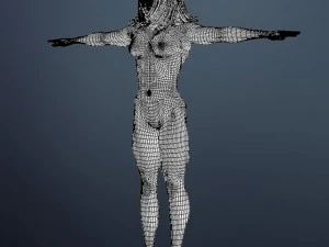 muscular woman 3D Model