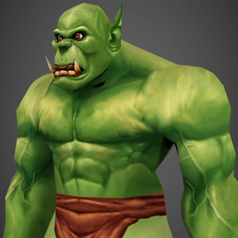 male orc uram 3D Model .c4d .max .obj .3ds .fbx .stl .blend 