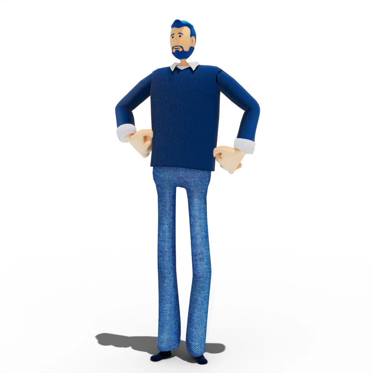 Carácter de oficina Modelo 3D .c4d .max .obj .3ds .fbx .stl .blend