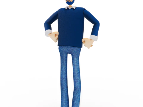 オフィスキャラクター 3Dモデル