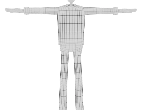 Car&aacute;cter de oficina Modelo 3D