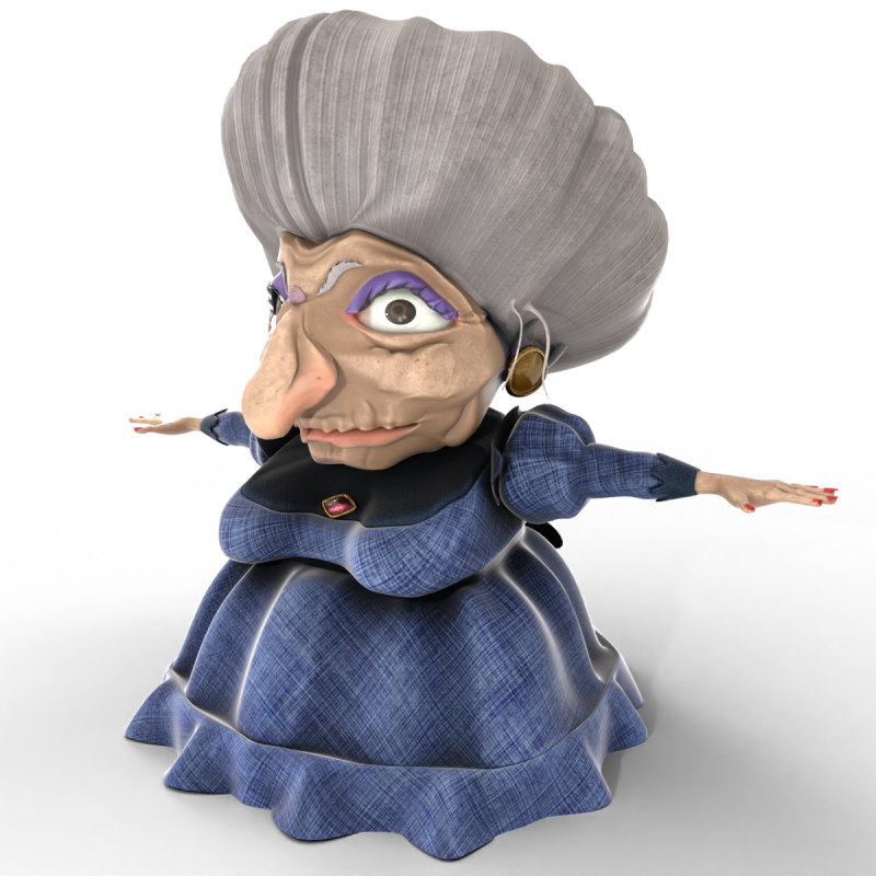 Yubaba 3D Model .c4d .max .obj .3ds .fbx .stl .blend 