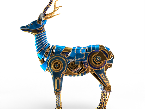 Steampunk Deer 3D Model