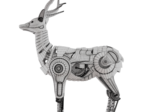 Steampunk Deer 3D Model