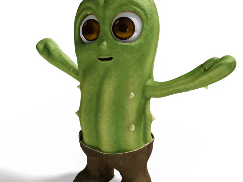 Cactus character 3D Model