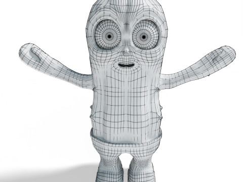 Cactus character 3D Model