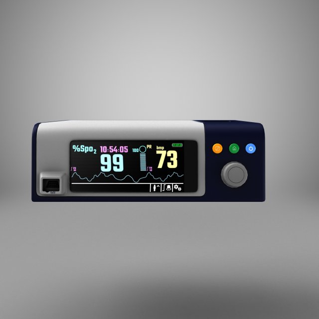 game ready - pulse oximeter covidien nellcor bedside medical equipment 3D 模型 .c4d .max .obj .3ds .fbx .stl .blend