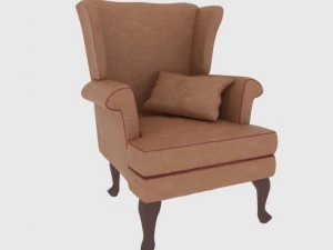 가죽 안락 의자 3D 모델