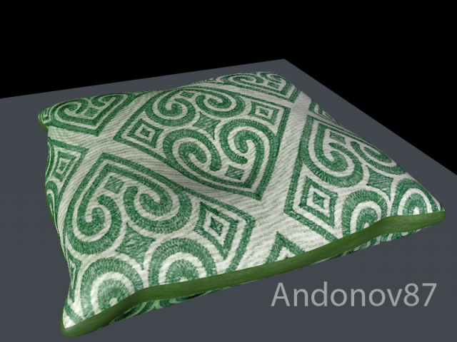 pillow 576 polygons cinema 4d 3D Model .c4d .max .obj .3ds .fbx .stl .blend