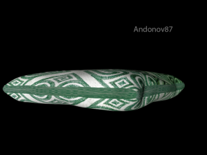 pillow 576 polygons cinema 4d 3D Model