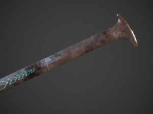 runic sword game ready 3D मॉडल