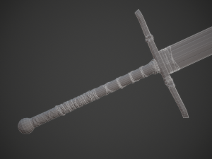 runic sword game ready 3D मॉडल