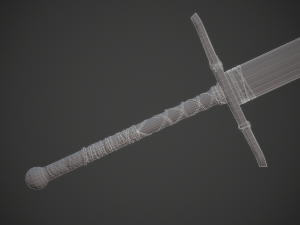 runic sword game ready 3D मॉडल