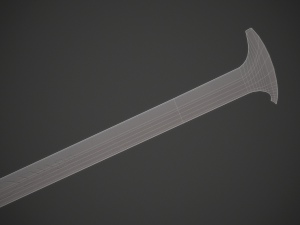 runic sword game ready 3D मॉडल