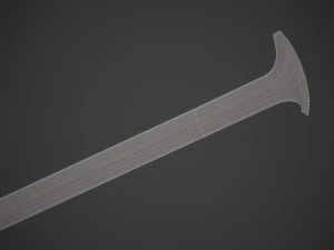 runic sword game ready 3D Model