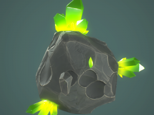 stone with crystals game ready 3D मॉडल