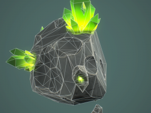 stone with crystals game ready 3D मॉडल