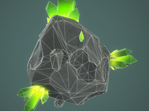 stone with crystals game ready 3D मॉडल