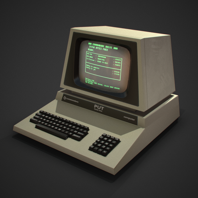 retro computer game ready 3D मॉडल .c4d .max .obj .3ds .fbx .stl .blend 
