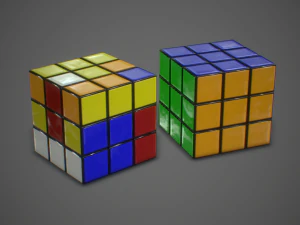 jogo de cubo rubik pronto Modelo 3D