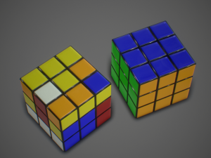 rubik cube game ready 3D Model