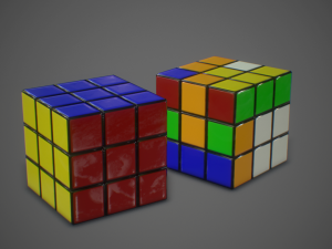 rubik cube game ready 3D Model