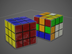 rubik cube game ready 3D Model
