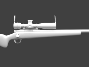 m40a1 sniper rifle high poly 3D Model