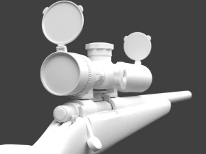 m40a1 sniper rifle high poly 3D Model