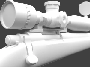 m40a1 sniper rifle high poly 3D Model