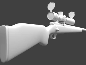 m40a1 sniper rifle high poly 3D Model