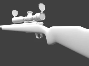 m40a1 sniper rifle high poly 3D Model
