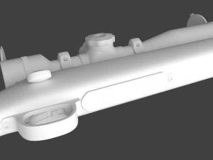 m40a1 sniper rifle high poly 3D Model