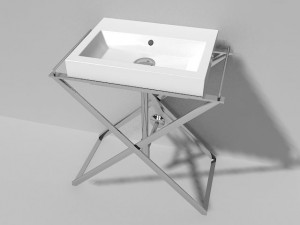 sink on metal frame keramag era Modelo 3D
