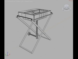 sink on metal frame keramag era Modelo 3D