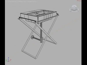 sink on metal frame keramag era 3D Model
