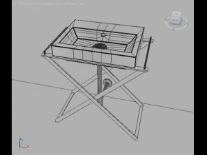 sink on metal frame keramag era Modelo 3D