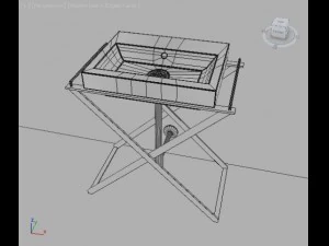 sink on metal frame keramag era 3D Model