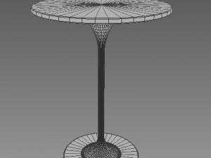 saarinen side table round 20 by knoll 3D Model